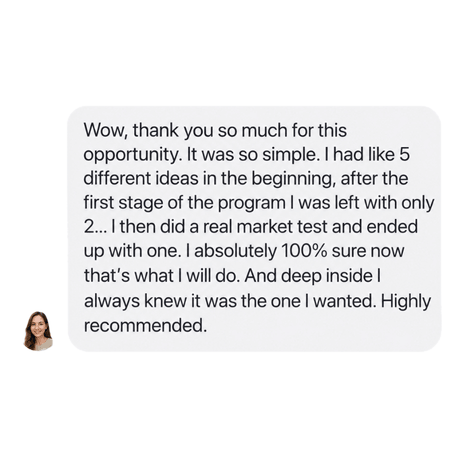 Instagram message from a student