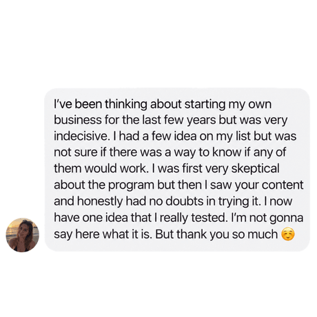 Instagram message from a student