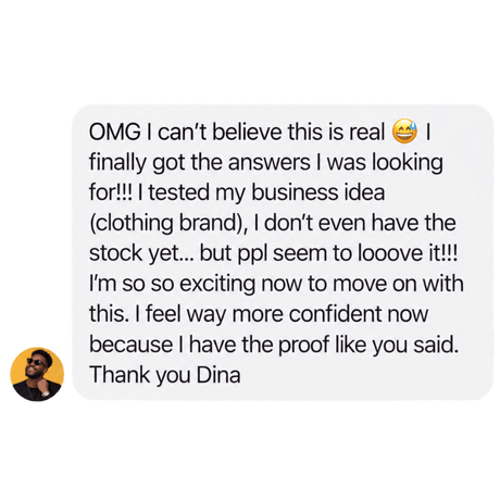 Instagram message from a student