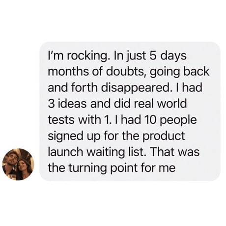 Instagram message from a student